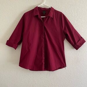 Worthington XL women’s dress shirt -maroon